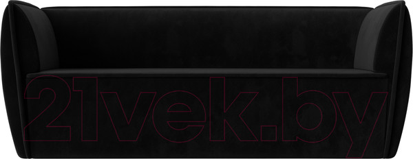 Изображение товара Диван Лига Диванов Бергамо 3-х местный / 112096 (велюр черный)