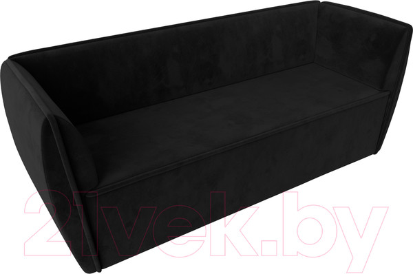Изображение товара Диван Лига Диванов Бергамо 3-х местный / 112096 (велюр черный)