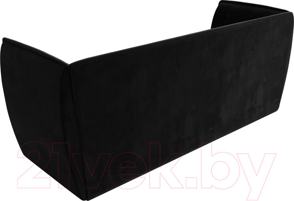 Изображение товара Диван Лига Диванов Бергамо 3-х местный / 112096 (велюр черный)