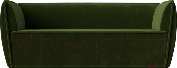 Изображение товара Диван Лига Диванов Бергамо 3-х местный / 112106 (микровельвет зеленый)