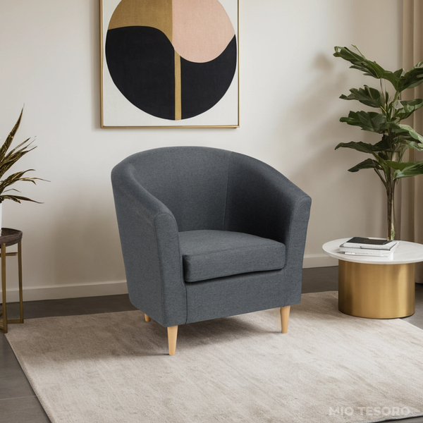Изображение товара Кресло мягкое Mio Tesoro Тунне (Dark Grey)