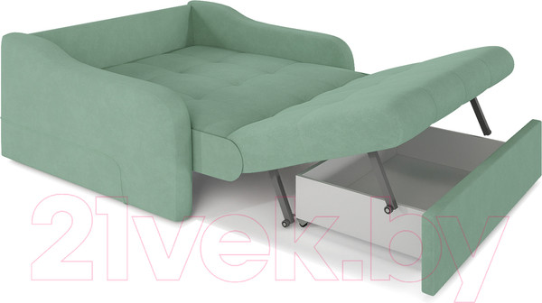 Изображение товара Диван Mebel-Ars Лидер НПБ 120x200 (Vivaldi 09 мятный)