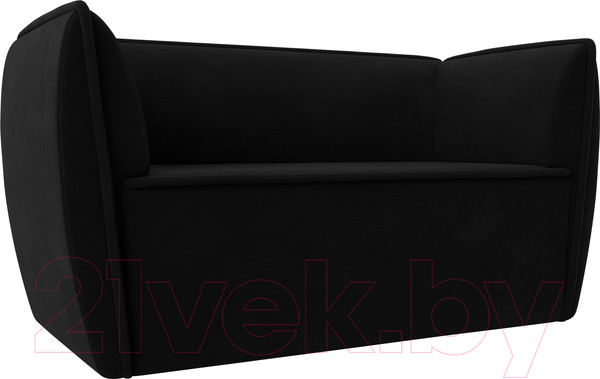 Изображение товара Диван Лига Диванов Бергамо 2-х местный / 112065 (микровельвет черный)