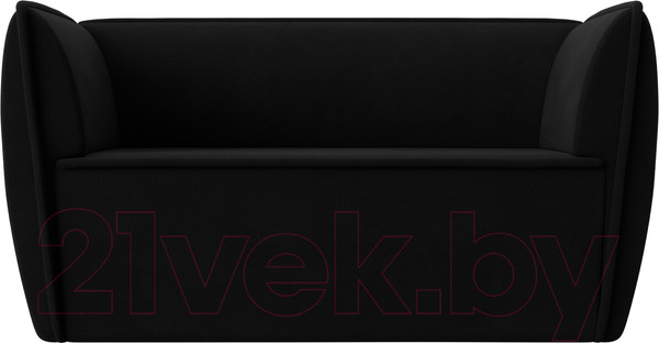 Изображение товара Диван Лига Диванов Бергамо 2-х местный / 112065 (микровельвет черный)