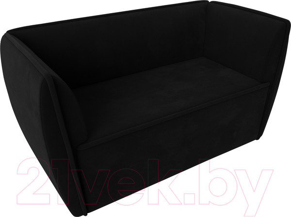Изображение товара Диван Лига Диванов Бергамо 2-х местный / 112065 (микровельвет черный)