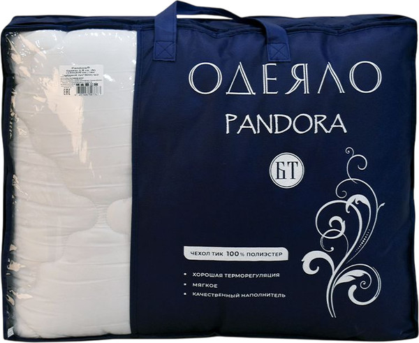 Изображение товара Одеяло PANDORA Лебяжий Пух тик стандартное 140x205