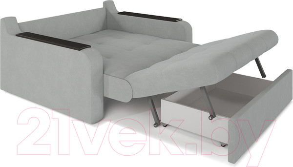 Изображение товара Диван Mebel-Ars Кэнди ППУ 140x200 (Vivaldi 06 светло-серый)