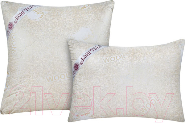 Изображение товара Подушка для сна Бояртекс Овечья шерсть глосс сатин 70x70