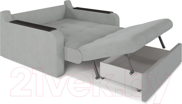 Изображение товара Диван Mebel-Ars Кэнди НПБ 155x200 (Vivaldi 06 светло-серый)