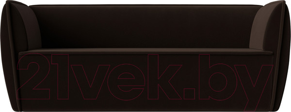 Изображение товара Диван Лига Диванов Бергамо 3-х местный / 112112 (микровельвет коричневый)