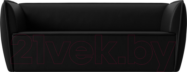 Изображение товара Диван Лига Диванов Бергамо 3-х местный / 112133 (экокожа черный)