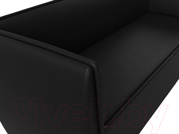 Изображение товара Диван Лига Диванов Бергамо 3-х местный / 112133 (экокожа черный)