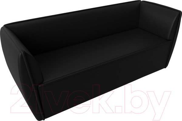 Изображение товара Диван Лига Диванов Бергамо 3-х местный / 112133 (экокожа черный)