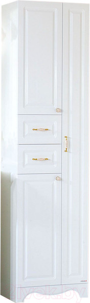 Изображение товара Шкаф-пенал для ванной Бриклаер Анна 52 (белый глянец)