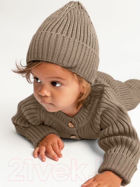 Изображение товара Шапка детская Amarobaby Pure Love Tot / AB-OD22-PLT16/12-42 (коричневый, р.42-44)