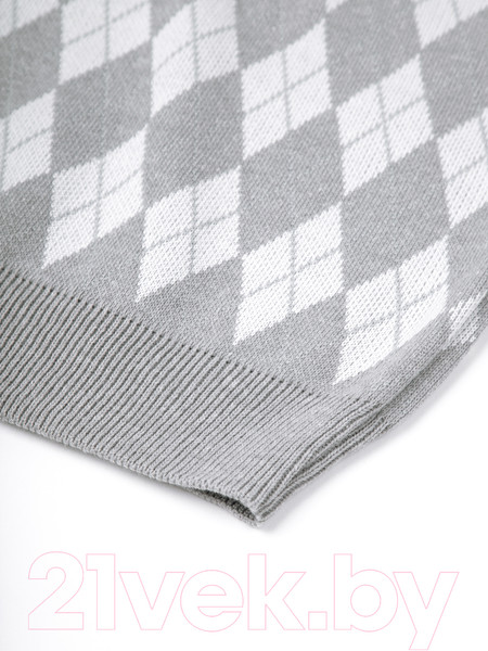 Изображение товара Жилет детский Amarobaby Knit Romb / AB-OD23-KNIT10R/1100-140 (серый/белый, р.140)