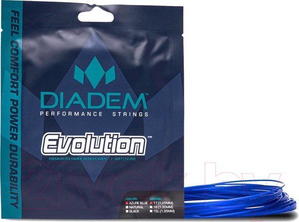 Изображение товара Струна для теннисной ракетки Diadem Evolution Set 16 / S-SET-EVO-16-AZBL (12.2м, лазурно-голубой)