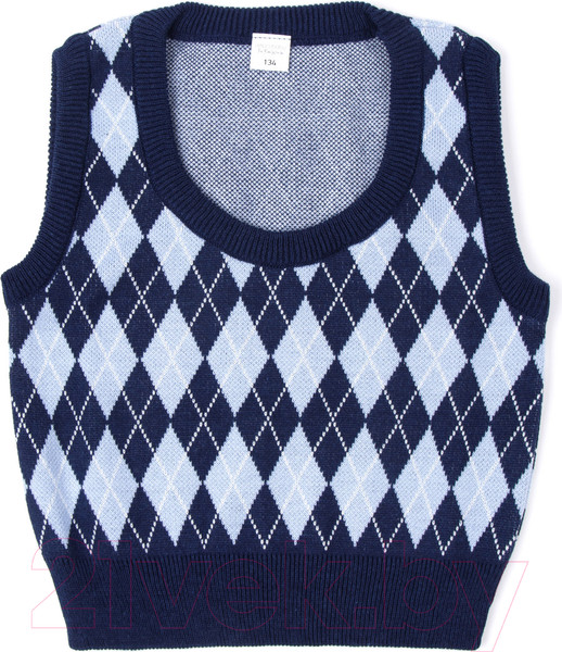 Изображение товара Жилет детский Amarobaby Knit Romb / AB-OD23-KNIT10R/2019-152 (синий/голубой, р.152)