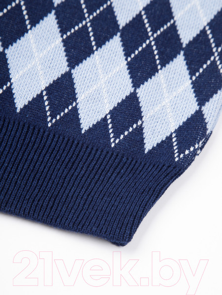 Изображение товара Жилет детский Amarobaby Knit Romb / AB-OD23-KNIT10R/2019-152 (синий/голубой, р.152)
