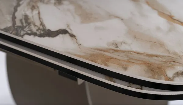 Изображение товара Обеденный стол Tetchair Infinity Ceramic (белый Amber Bianco/коричневый)