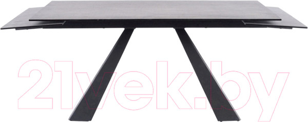 Изображение товара Обеденный стол Signal Salvadore Ceramic раскладной 180-260x90 (серый мрамор/черный матовый)