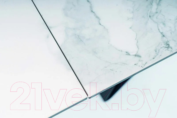 Изображение товара Обеденный стол Signal Westin III Ceramic 180-260x90 (белый мрамор/черный матовый)