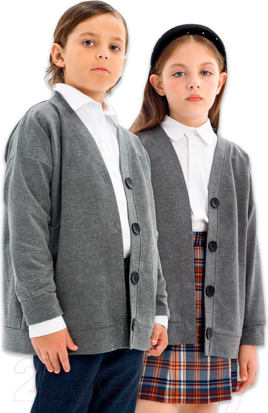 Изображение товара Кардиган детский Amarobaby Study Hop / AB-OD23-SH19/11-140 (серый, р.140)