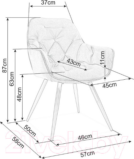 Изображение товара Стул Signal Cherry (оливковый/черный)