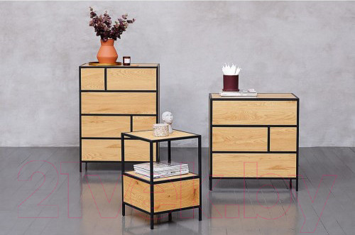 Изображение товара Прикроватная тумба Signal Geo S (дуб/черный)