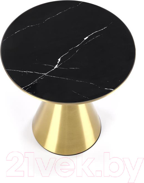 Изображение товара Журнальный столик Halmar Tribeca (черный мрамор/золотой)
