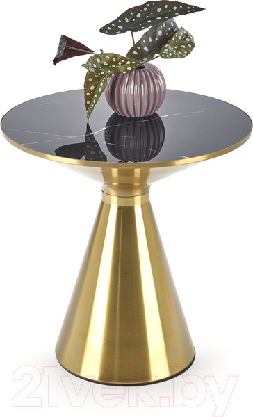 Изображение товара Журнальный столик Halmar Tribeca (черный мрамор/золотой)