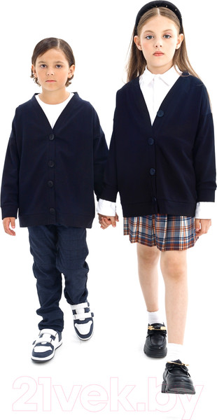 Изображение товара Кардиган детский Amarobaby Study Hop / AB-OD23-SH19/20-146 (синий, р.146)