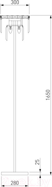 Изображение товара Торшер Евросвет 01137/3 (хром/прозрачный хрусталь Strotskis)