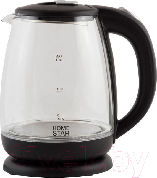 Изображение товара Электрочайник HomeStar HS-1018 (черный)