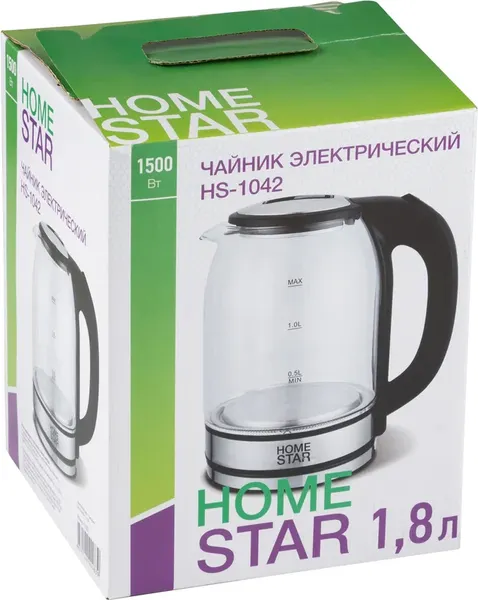 Изображение товара Электрочайник HomeStar HS-1042 (черный)