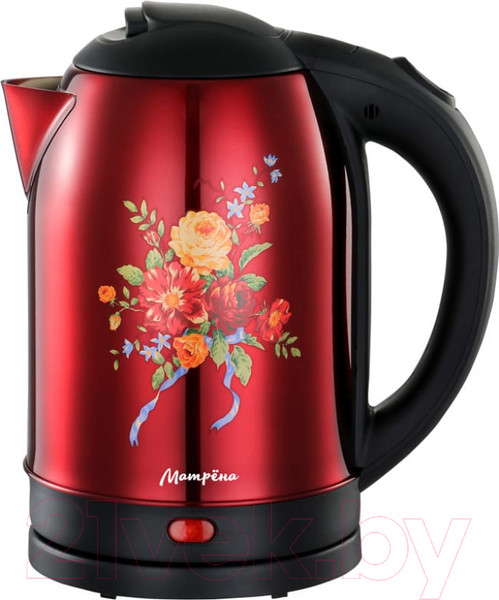Изображение товара Электрочайник Матрена МА-005 / 005413 (красный/хохлома)