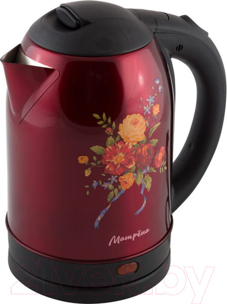 Изображение товара Электрочайник Матрена МА-005 / 005413 (красный/хохлома)