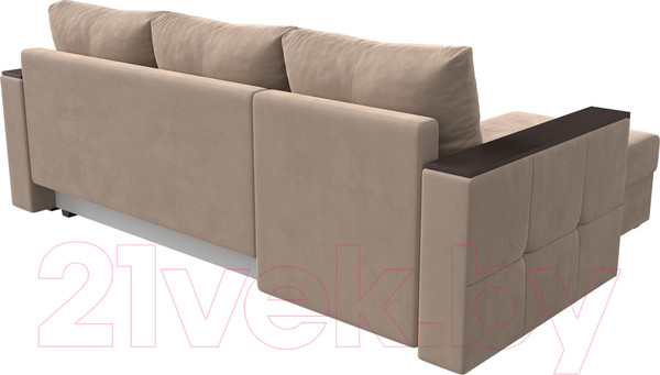 Изображение товара Диван угловой Лига Диванов Валенсия Лайт левый (велюр бежевый)