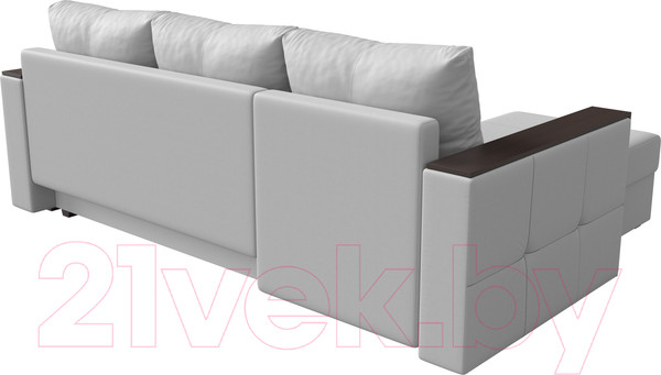 Изображение товара Диван угловой Лига Диванов Валенсия Лайт левый (экокожа белый)