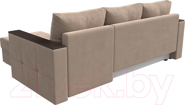 Изображение товара Диван угловой Лига Диванов Валенсия Лайт правый (велюр бежевый)