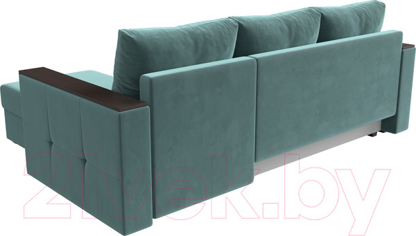 Изображение товара Диван угловой Лига Диванов Валенсия Лайт правый (велюр бирюзовый)
