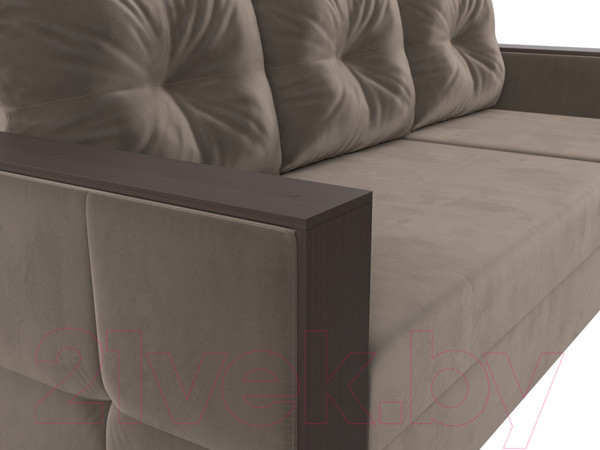 Изображение товара Диван угловой Лига Диванов Валенсия Лайт правый (велюр коричневый)