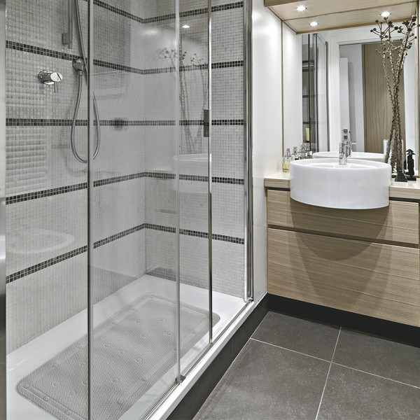 Изображение товара Коврик на присосках Вилина Массажный Лотос 6910 (43x90, серый)