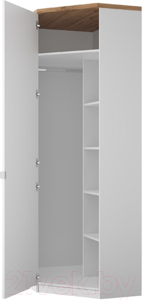 Изображение товара Шкаф Anrex Taurus 1DGL Z угловой (белый/дуб вотан)