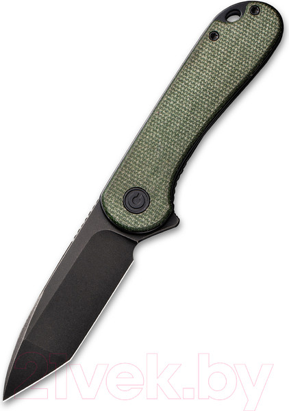 Изображение товара Нож складной Civivi Elementum D2 Steel Black Stonewashed Handle / C907T-E (green micarta)