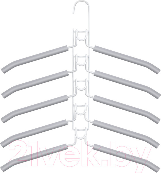 Изображение товара Набор металлических вешалок-плечиков Brabix 880786 (10шт, белый)