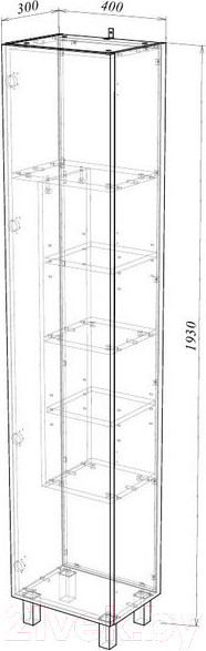 Изображение товара Шкаф-пенал для ванной Garda Grado 22 40 / 26.22.400