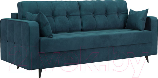 Изображение товара Диван Mebel-Ars Снеп (бархат сине-зеленый Star Velvet 43 Black Green)