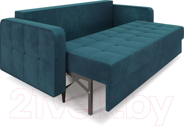 Изображение товара Диван Mebel-Ars Снеп (бархат сине-зеленый Star Velvet 43 Black Green)