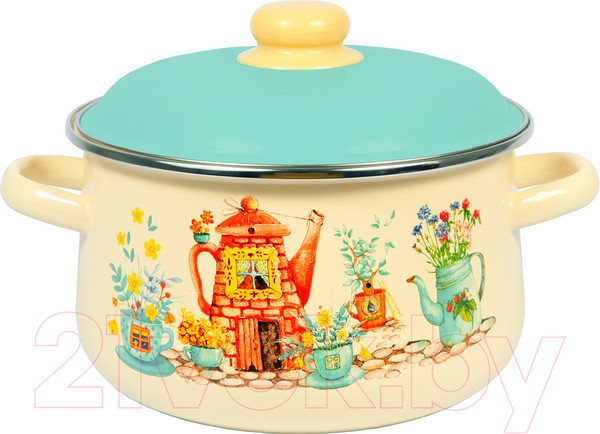 Изображение товара Кастрюля СтальЭмаль Чайный домик 1с45я